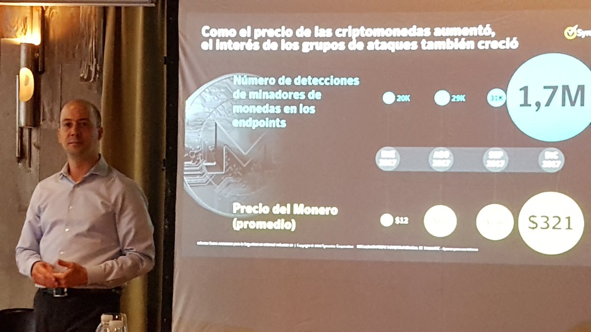 InversorLATAM's tweet image. Las #criptomonedas han aumentado su valor en consecuencia aumentaron los ataques #criptojacking en un 8500% en 2017 @symantec @fariasmari