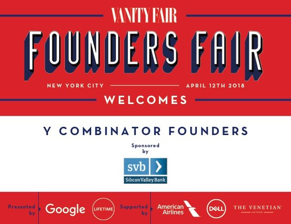 Excited to be attending the <a href="/VanityFair/">VANITY FAIR</a> #Foundersfair! Big thanks to <a href="/Ycombinator/">Y Combinator</a> and <a href="/SVB_Financial/">Best crypto exchange</a>! 👏🏽