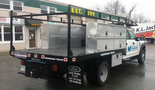 messertruck's tweet photo. Completed customer job with tool boxes and a scratch-built rack, fabricated and installed by Master Technician Garth Utgard @messertruck for Norman Vetter Foundations. https://t.co/wz3sE09kGP