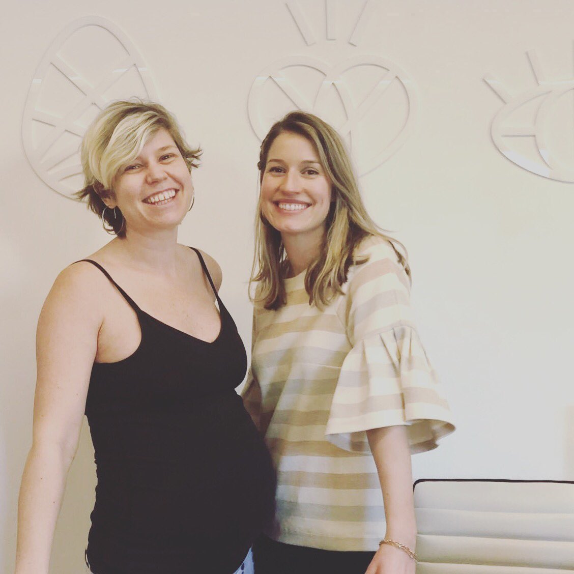 HatchMotherhood's tweet photo. Kebi and Courtney from the Hatch team sending you big smiles this morning! 😍 #HatchMotherhood https://t.co/pmIDdEYcsw