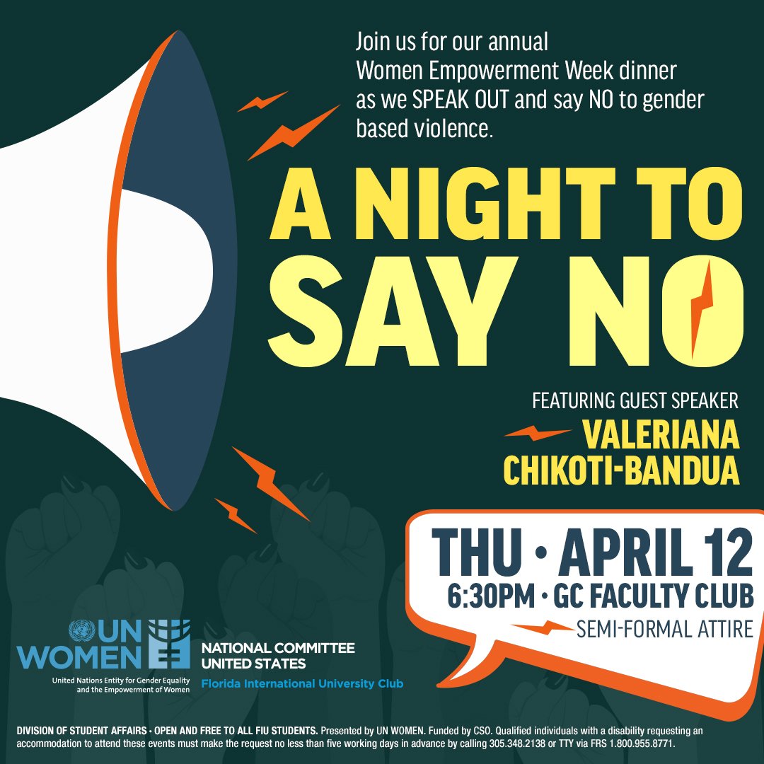 A Night to Say No is happening tonight, and you do not want to miss this CSO Favorite!! #fiu #fiu20 #fiu21 #fiu19 #fiu18 #Seeyouthere