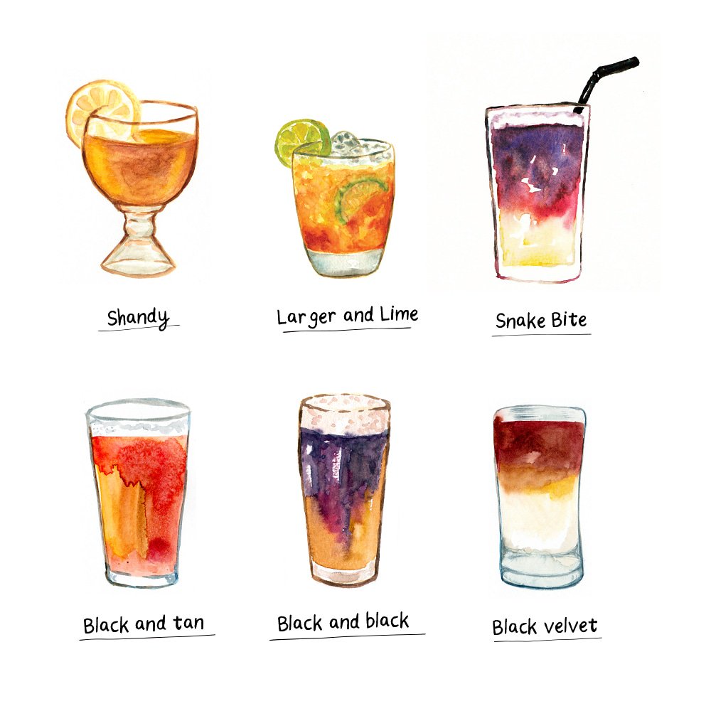 tinytravelpad's tweet photo. A watercolor of some interesting beer based cocktail in London.
#drawing #watercolor #doodle #art #traveljournal #travel #london #pub #londonpub #drinks #drinking #cocktails #cocktailart #tinytraveljournal https://t.co/NKaaSk6H8n
