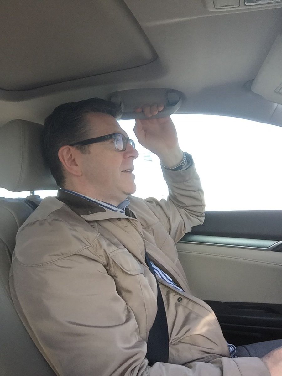 MaritimePAOC's tweet photo. Kevin is driving and talking on his bluetooth device. I think he is managing his stock portfolio and offshore holdings. /jm #peitrip #boredpassenger https://t.co/PnBuWL6gam