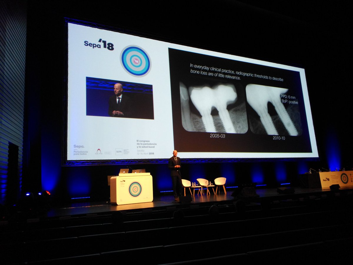 SEPAperiodoncia's tweet photo. Dr Jan Derks Mantener un mal control de placa es un factor importante para producir una periimplantitis #SEPA2018 https://t.co/X02eMtDWFN