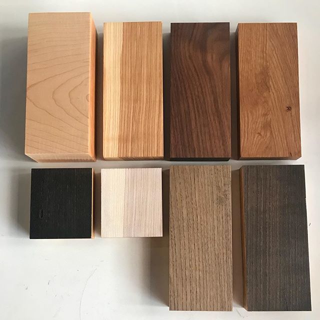 jamisonhiner's tweet image. Top row is all finished with @rubiomonocoatusa pure, bottom row is a few color and a couple pre color easy. #sampleboards #robiomonocoat #hardmaple #ashwood #blackwalnut #whiteoak ift.tt/2qpLuWa