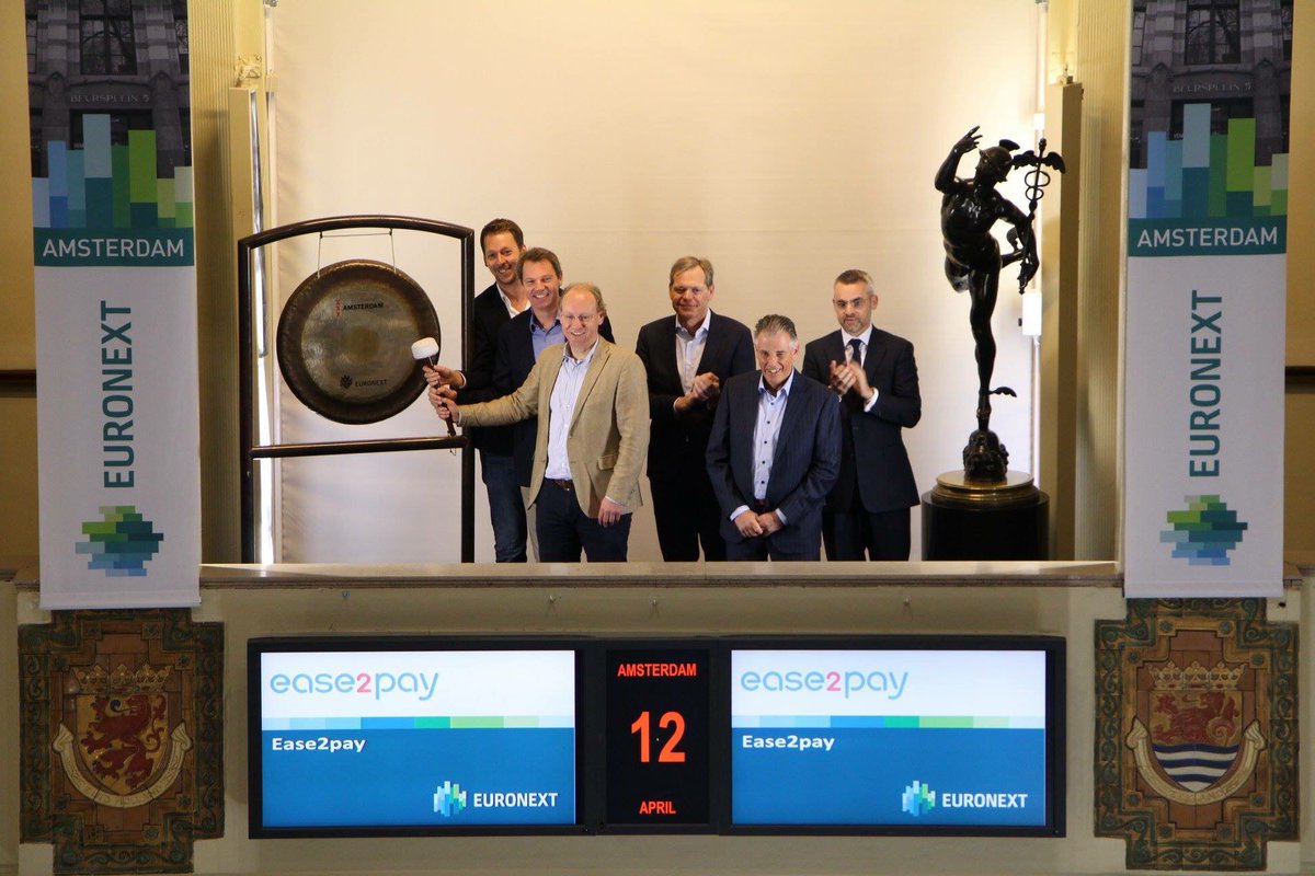 MyOrder maakt vandaag een prachtige stap! Het wordt onderdeel van het beursgenoteerde Ease2pay. Vanochtend samen met Gijs van Lookeren Campagne en Jan Borghuis de beurs geopend! Mooie ceremonie voor een nieuwe fase!

lnkd.in/gwvb_Eb