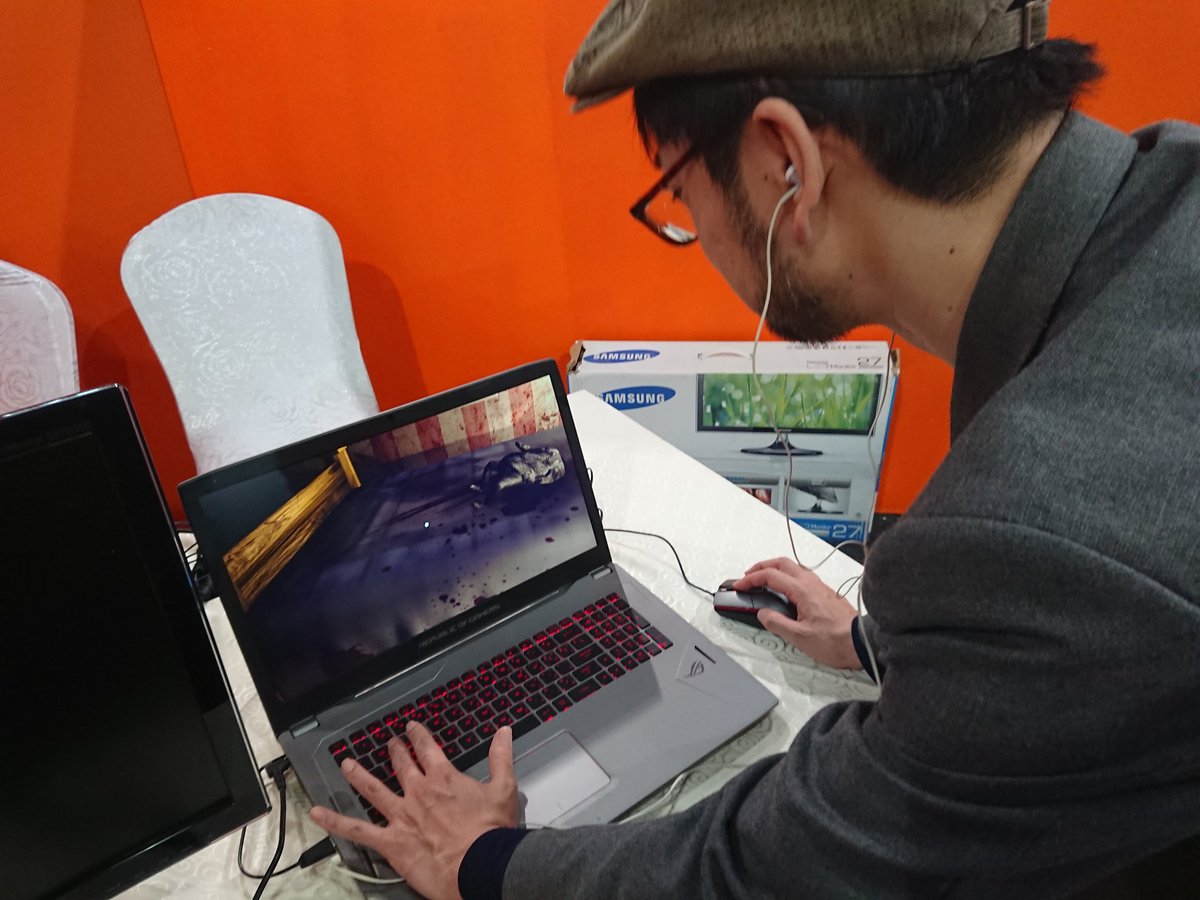 LaylaAbdurhman's tweet photo. Hitoshi Ariga san love @dotd_game and said it is scary https://t.co/sX6WOb0ggE