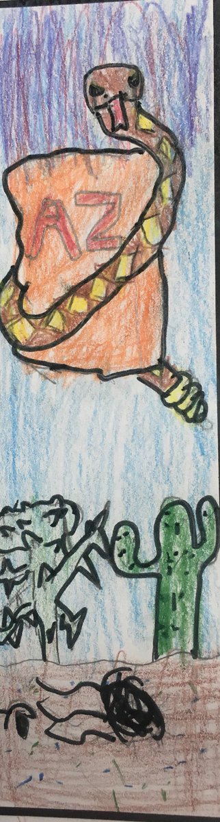 scotsprncs's tweet image. Maddie, age 9, drew this for the bookmark design contest. #amazingaz @AZGovEducation @azstatefair