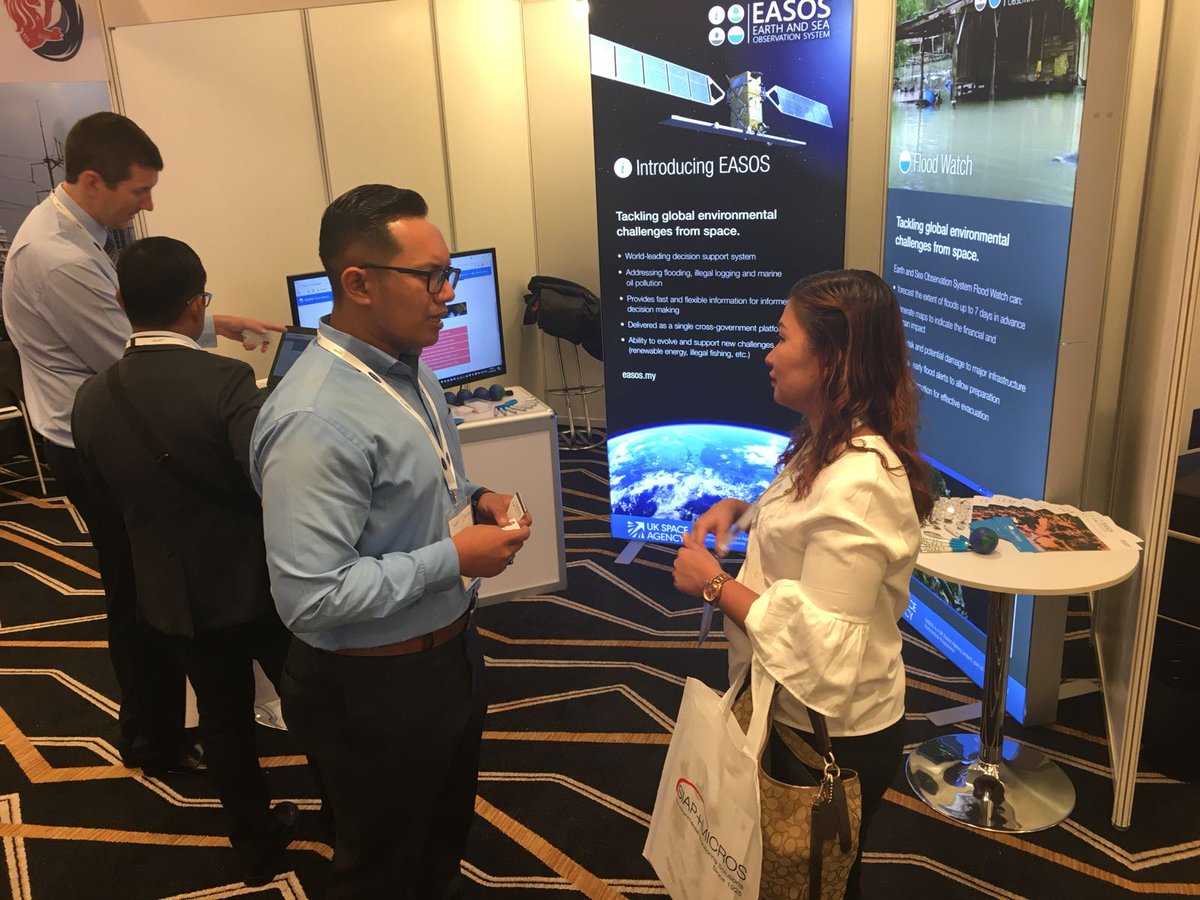 SatAppsCatapult's tweet image. We're at #InterFLOOD Asia this week showcasing the great work our EASOS team have been doing on #flood #monitoring and #disaster watch. You can read more about the project here: easos.my