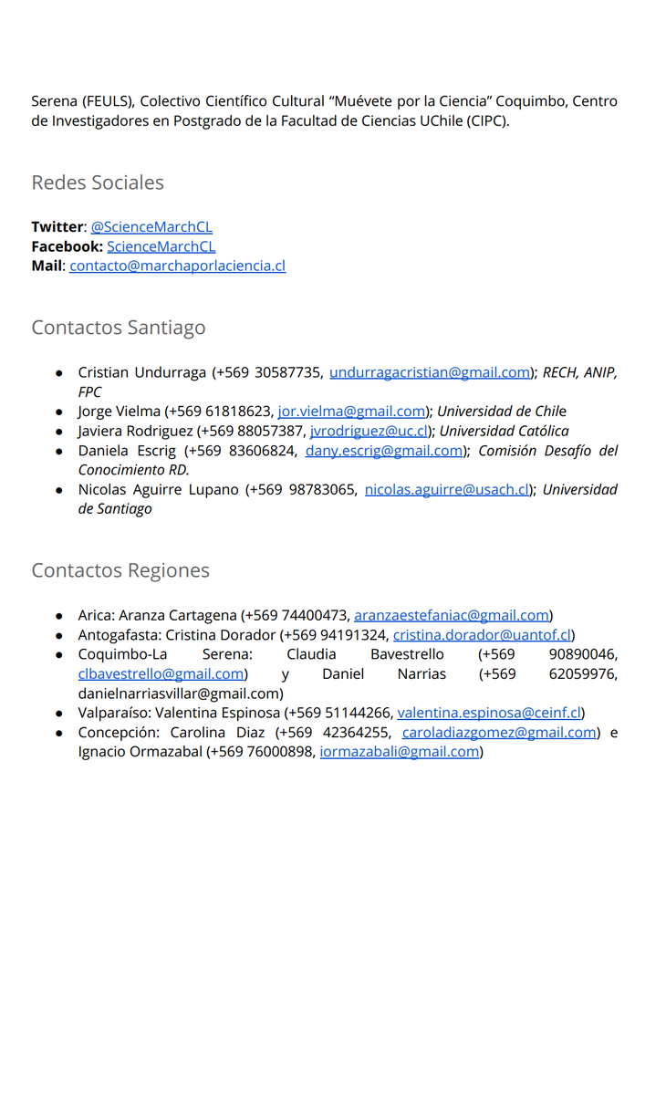 Damos a conocer nuestro Comunicado de prensa oficial de la Marcha por la Ciencia y el Conocimiento de este año.
RT por favor!