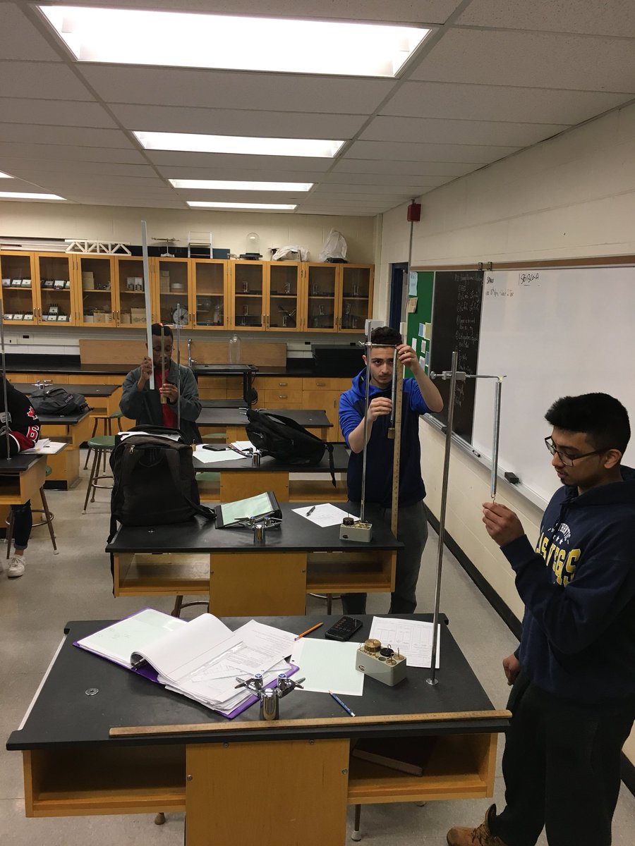 AdrianManickam's tweet photo. Calculating Hooke’s Law constants for springs prior to launching them as projectiles. #ESSSCIENCE https://t.co/i5jveDJZna