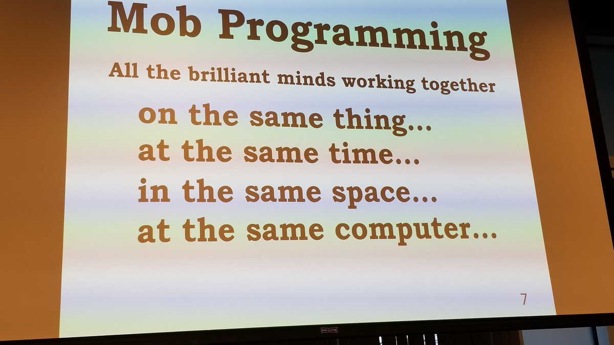 thegreatersum's tweet image. Honored to be sponsoring #MobProgramming2018. We feel that it is important for those doing mob programming to share ideas and techniques that are working in mobs from around the world.
