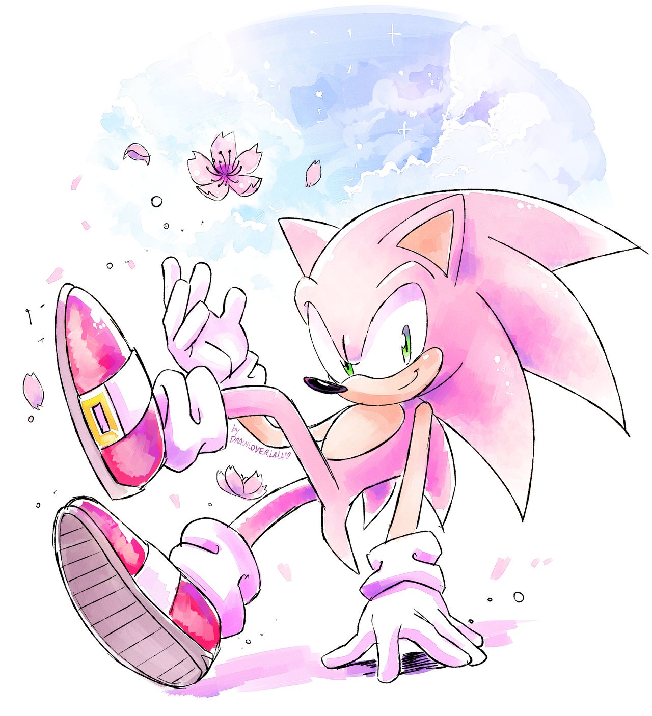 Pamela Ojeda on Twitter: "🌸the Pink Sonic trend is cute so i also drew