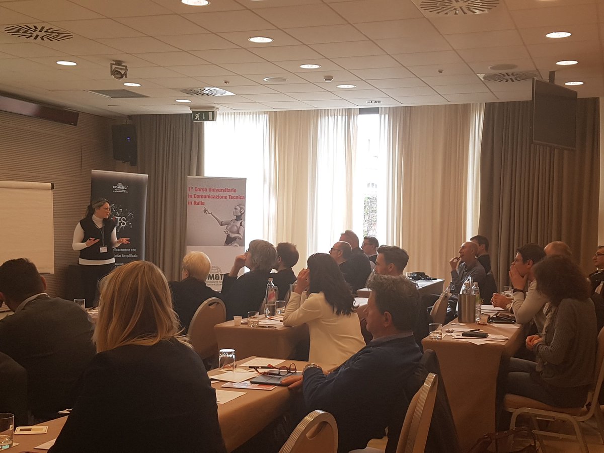 tekom_Europe's tweet photo. Full house in the last #workshop on simplified technical writing and #translation by Orlando Chiarello and Ilaria Gobbi
#Comt_18 #techcomm #conference #italy #bologna https://t.co/YsgLiplybY