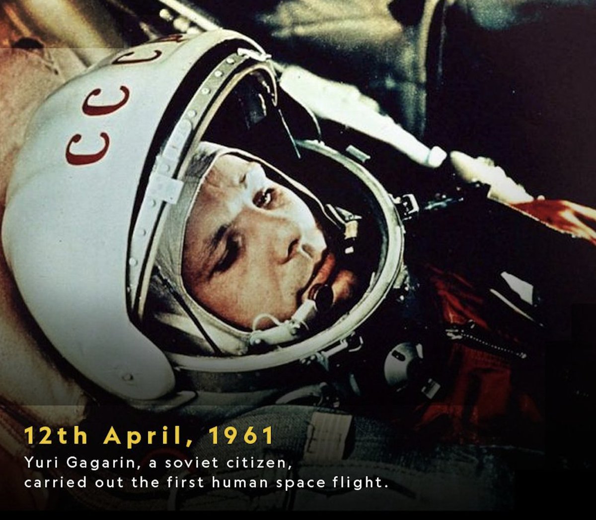 NatGeoTV's tweet image. On this day in 1961, Yuri Gagarin became the first person to visit space!  #CosmonauticsDay @YurisNight #OneStrangeRock