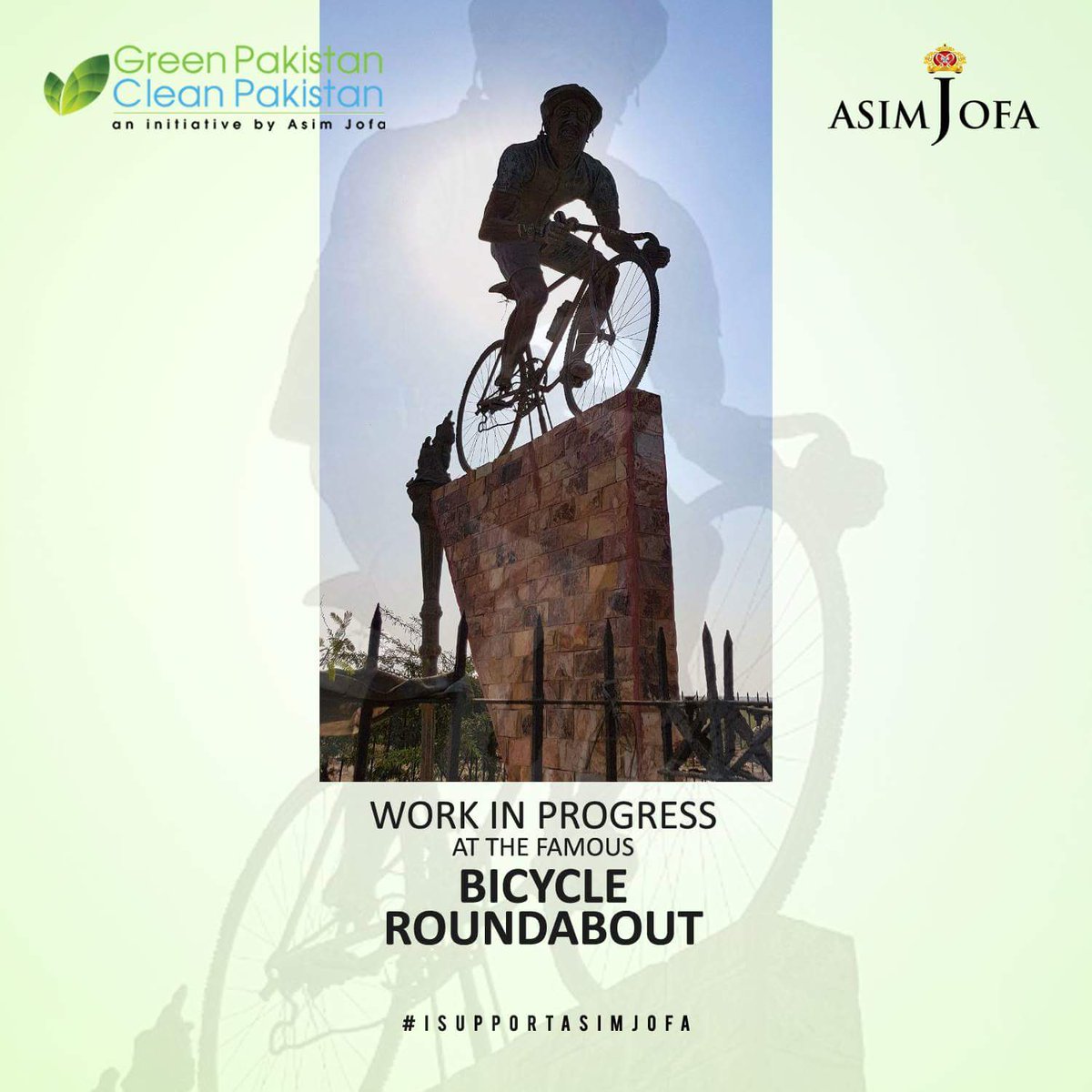 asimjofa's tweet photo. Work in progress at the famous Bicycle Roundabout on way to hawksbay
#Workinprogress #Restorationprocess #BicycleRoundabout #Icon #IsupportAsimJofa #GreenPakistan #CleanPakistan https://t.co/8o1uVRuq5s