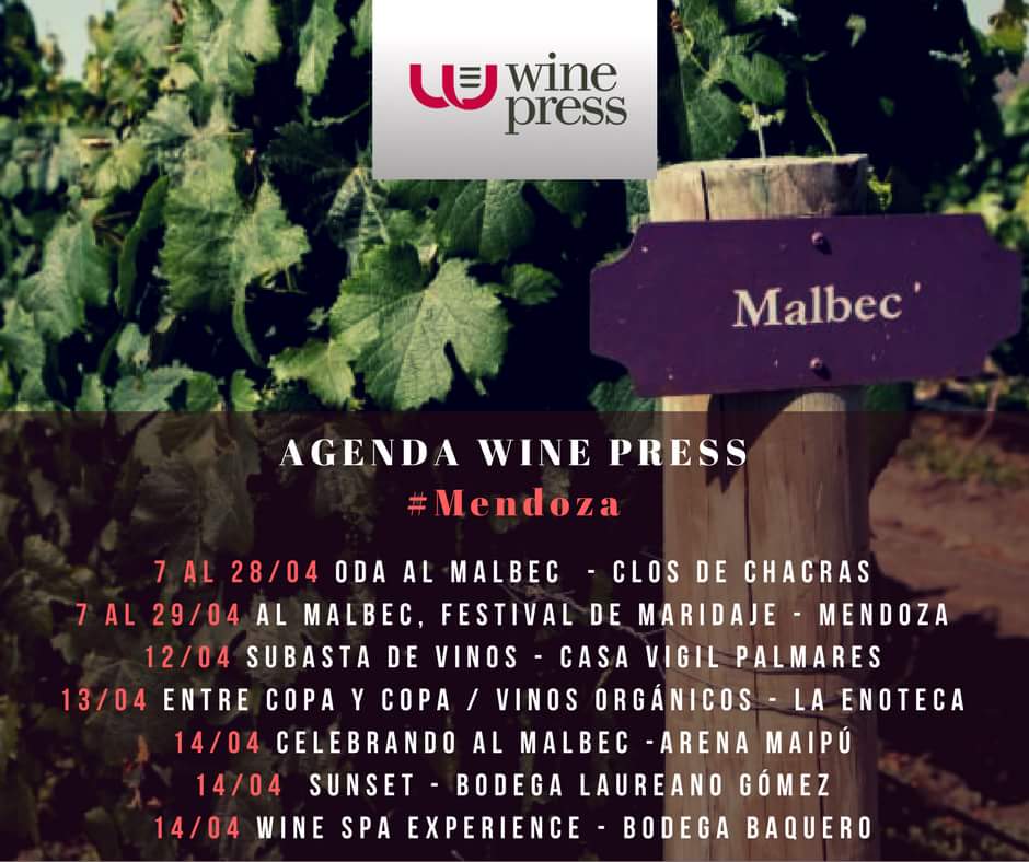 #AgendaWinePress semanal: ya se palpita el #DiaDelMalbec y esta vez le dedicamos todo el mes para celebrarlo como se merece! 🍷✨
Mirá las actividades que no te podés perder!
