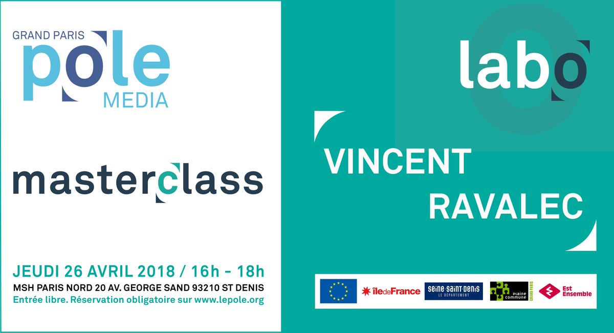 PoleMedia's tweet photo. #SaveTheDate Plus que 2 semaines avant la #masterclass consacrée à Vincent Ravalec #auteur #réalisateur #scénariste &amp; #producteur ! RDV le 26.04 à la @MSHParisNord #VR #Labo2018 >> https://t.co/4c7ED9sSW0 https://t.co/YucNZdpSvh