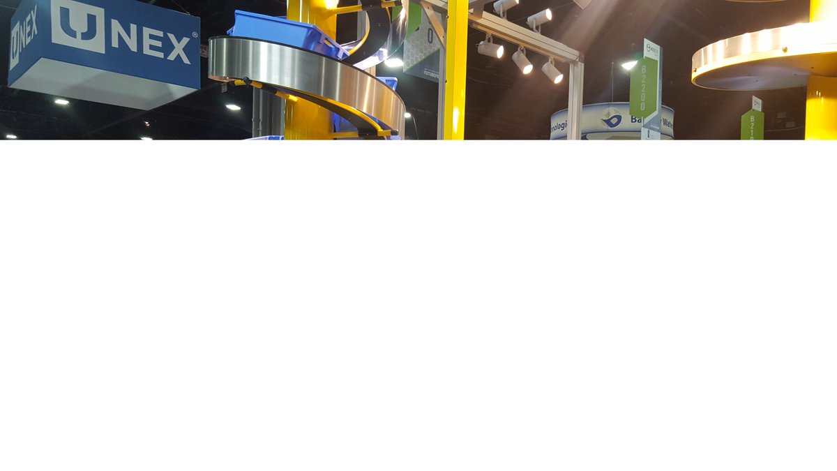 Last day to speak to our Sales Specialists at Modex, Atlanta. See you at booth B2347 where we show the SpiralVeyor J-configuration, ToteLift and SpiralVeyor Multi-Level. #modex2018 #MODEXShow #Modex
