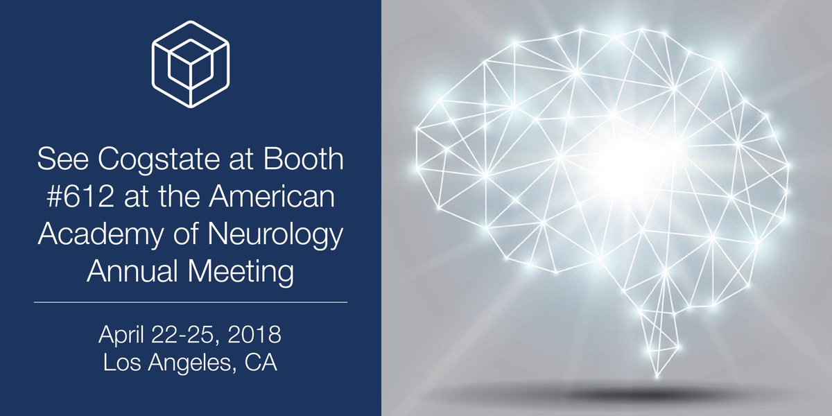 cognigram's tweet photo. Attending the @AANMember Annual Meeting? Visit @cogstate at Booth 612 to learn about our @cognigram Digital Cognitive Assessment System for rapid and reliable testing of #cognition. #AlzheimersDisease #dementia #concussion #neurology #brainhealth #AANAM https://t.co/ZJTz2hMDP1
