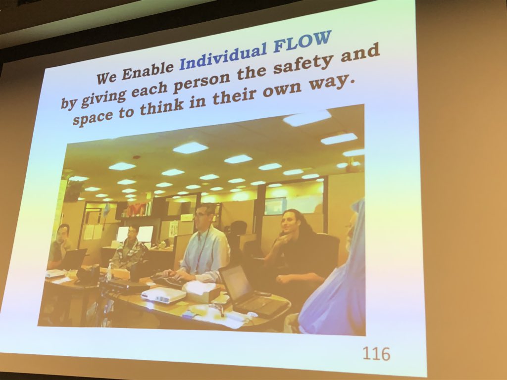 PrettyAgile's tweet image. Mob Programining = individual flow + team flow + lean flow #MobProgramming2018 #lean #flow #tribalunity