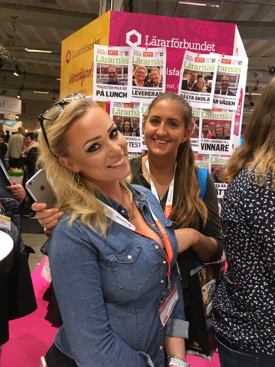 Ja å Soffan tackar Lärarförbundet för en fantastisk monter å trevligt sällskap  på #SETT !! #lararforbundet