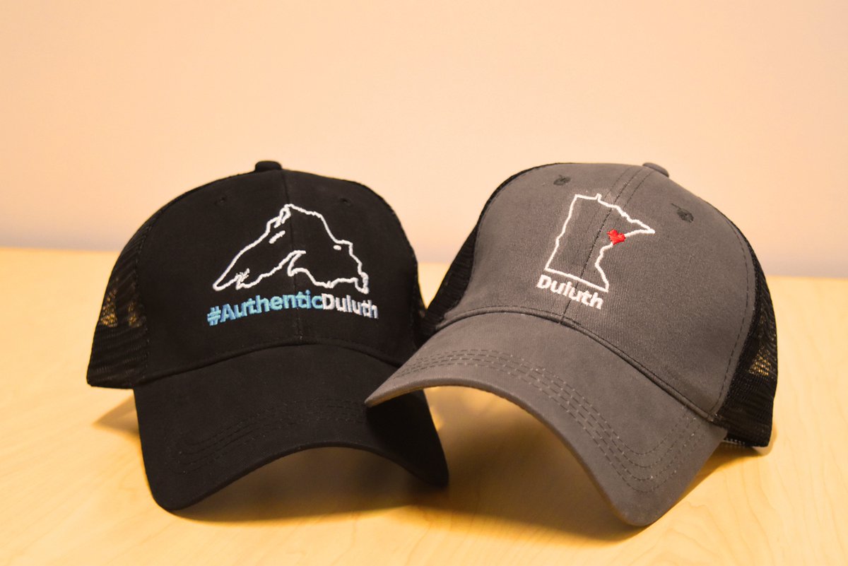 visitduluth's tweet photo. These hats will be on our Prize Wheel at the Twins game tonight! Find us at the 7th Street Plaza ahead of the 7:10 game. Our local attractions are bringing some awesome swag, too! #AuthenticDuluth @lakesuperiorzoo @GLAquariumMN @Edgewaterduluth @MNWhitewater218 @duluthtrains https://t.co/HKF5htBH04