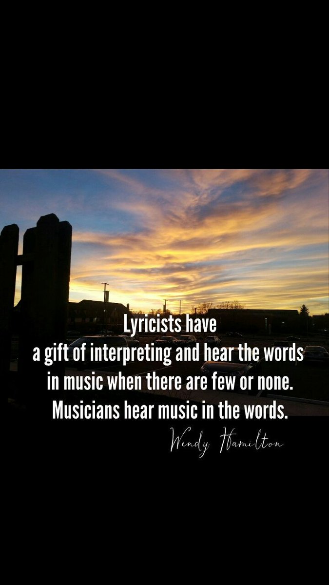WendyHamilton's tweet photo. Do you know what songwriting really is? A songwriter is a lyricist, musician or both. A lyricist has a gift of interpretation & intercession & hears the words in music when there are few or none. A musician hears music in the words. #GodCreates https://t.co/r7mQdge8Ox