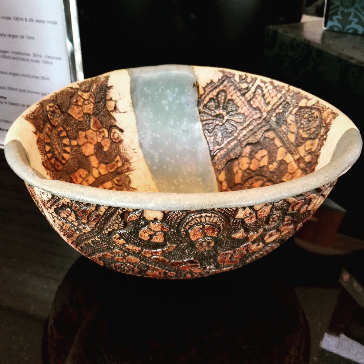 2 of our collection have been sold and this is a new piece just up for sale. £100 for this unique artwork. Come into the shop and have a look for yourself.
#getitwhileyoucan #Wilmslow #Cheshire #artwork #pottery #moroccaninspired #artincheshire #uniquegifts
