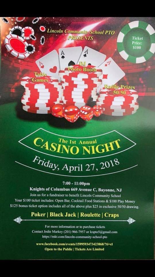 LCS Casino Night still has tickets available. Don’t miss out, it’s going to be an amazing night. #LCS #CasinoNight #BayonneNJEvents