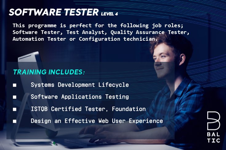Calling all Software Testers, Information Testers, Tests Analysts, Agile Testers!

Are you working within a business with the knowledge and experience in any of the above roles, however you have no formal qualification to back this up?

E: shelby.cooper@baltictraining.com