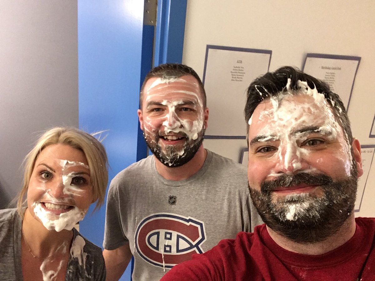 jsncmpbll's tweet photo. The things we do for our students @stanneymm ! Pie In The Face Fundraiser for the Divine Mercy Orphanage! #WeAreFMCSD @FMCSD https://t.co/oZxPDf2K8n