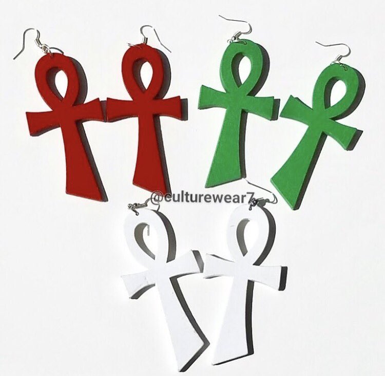 CultureWear7's tweet photo. #Ankh #earrings #woodearrings #ankhjewelry #ankhcross #rastaearrings #melanin #roots #Empress #Queen #Reggae #Goddess #Lioness #Royalty #Culturewear7 #Jahlove #culturewear #melaninpoppin #melaningoddess #rasta #africa #naturalbeauty #woodenearrings #naturalhair #ankhlife https://t.co/ao5USESG6G