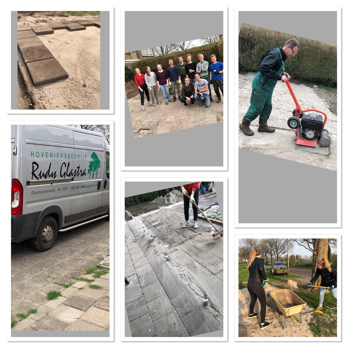 Wauw, Rudy glastra heeft (geheel belangeloos) het zand afgetrild en vlakgemaakt. 8 toppers en 2 leiders van de gkv Kadoelen hebben 13 m3 gestraat. De klus is geklaard. Ben onwijs trots op iedereen! Bedankt.