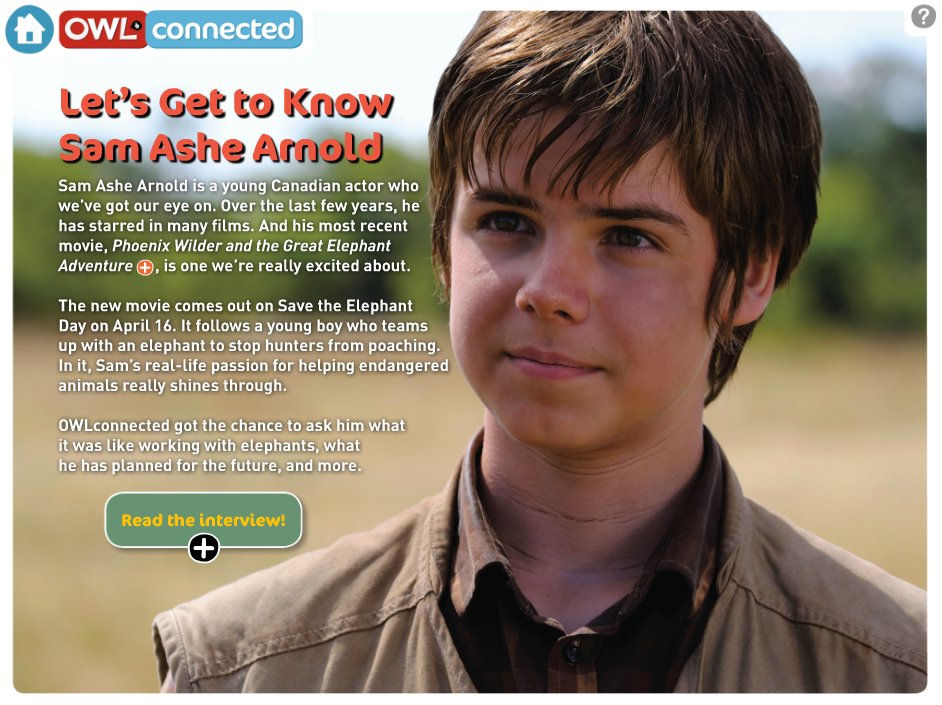 phoenix_wilder's tweet image. .@SamAsheArnold (#PhoenixWilder) chatted with @owlkids to talk all things #elephants!  Check it out below! #SaveTheElephants 🐘🐘