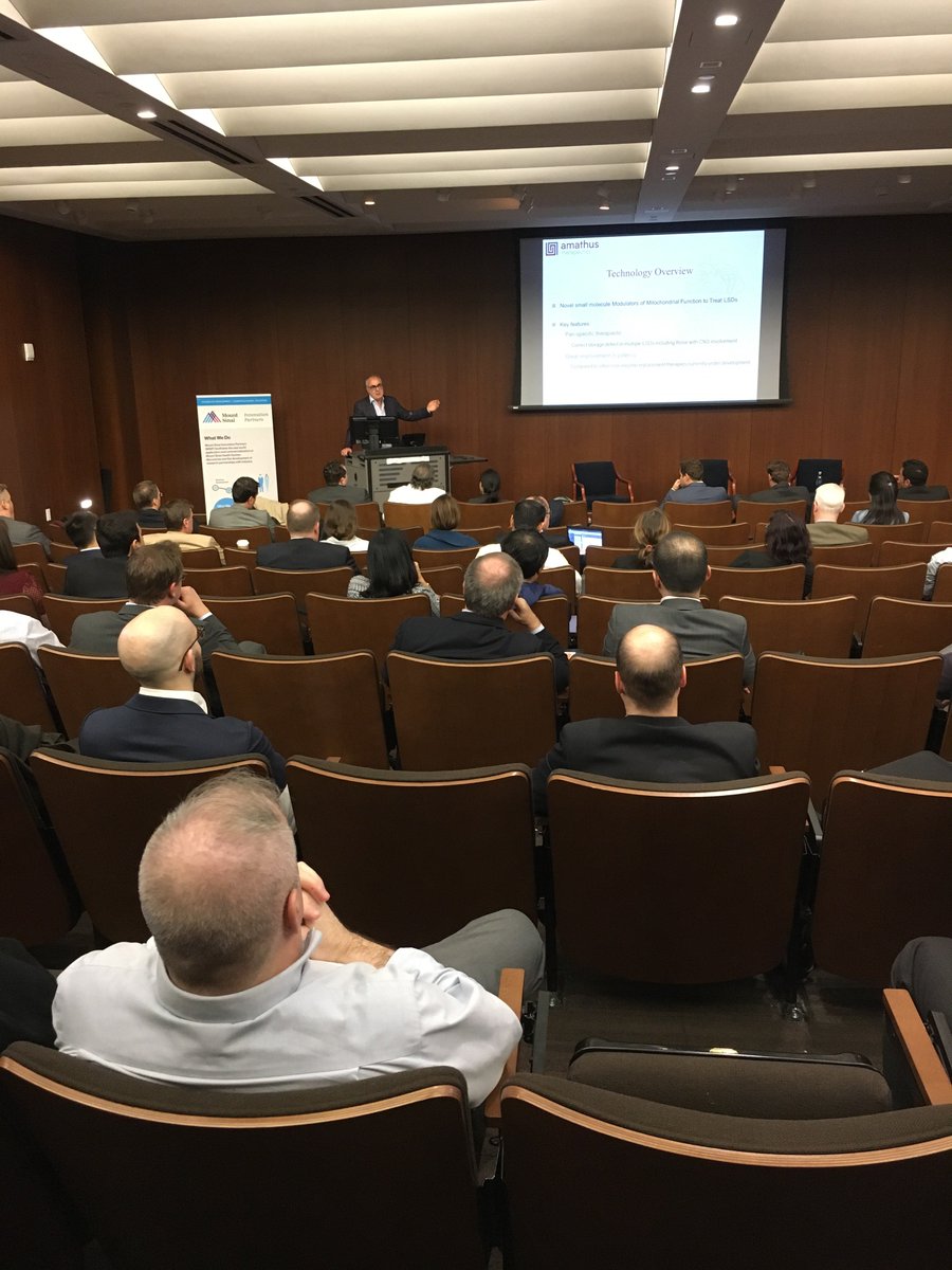 MountSinai_IP's tweet photo. Yiannis Ioannou, PhD, Prof of Genetics and Genomic Sciences at @IcahnMountSinai presents Amathus Therapeutics, a startup dedicated to helping patients with lysosomal storage diseases #TheInnovationExchange #i3launch https://t.co/oUhO2kYCgq
