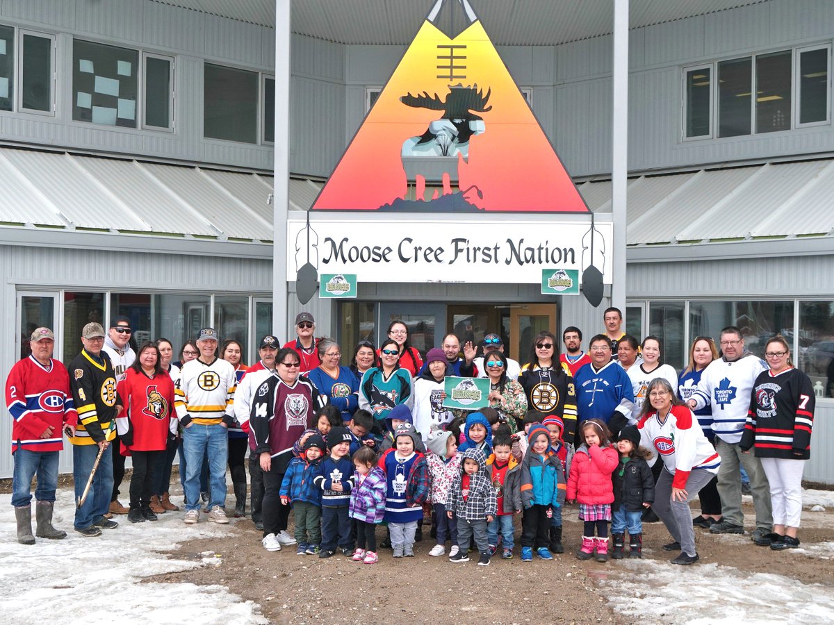 We're wearing our jerseys in Moose Factory to show our love and support for the Humboldt Broncos and their families. #jerseyday #jerseysforhumboldt #humboldtstrong #humboldtbroncos
