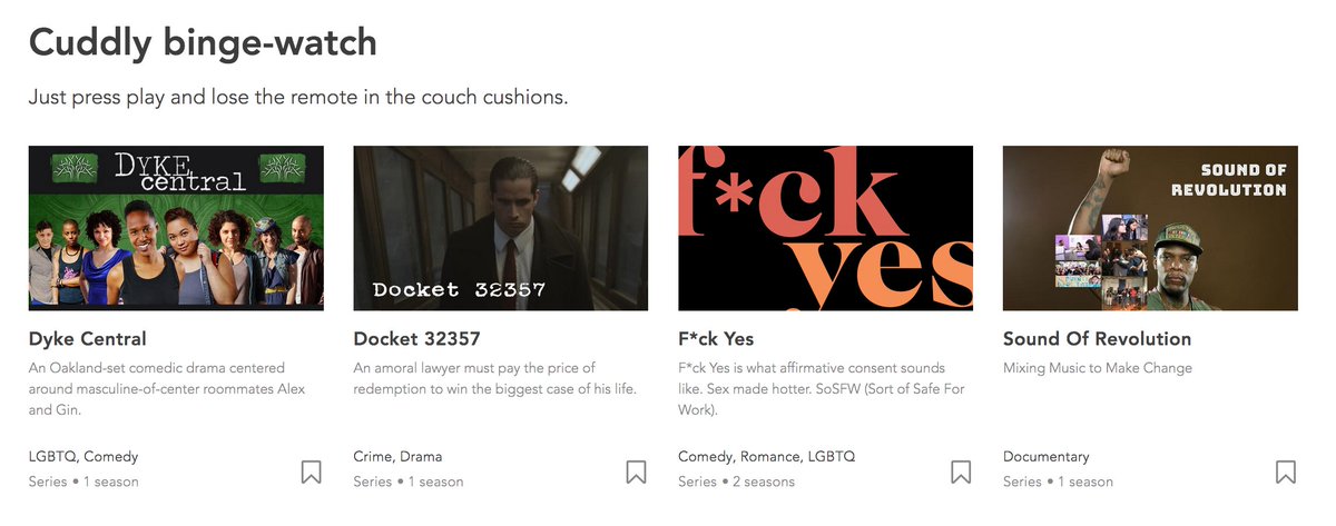 We're a Cuddly Bingewatch! We're a Cuddly Bingewatch! See what else you can lose yourself in on <a href="/seedandspark/">Seed&Spark</a> ---> ow.ly/Sy8m30jsu0e #NowStreaming