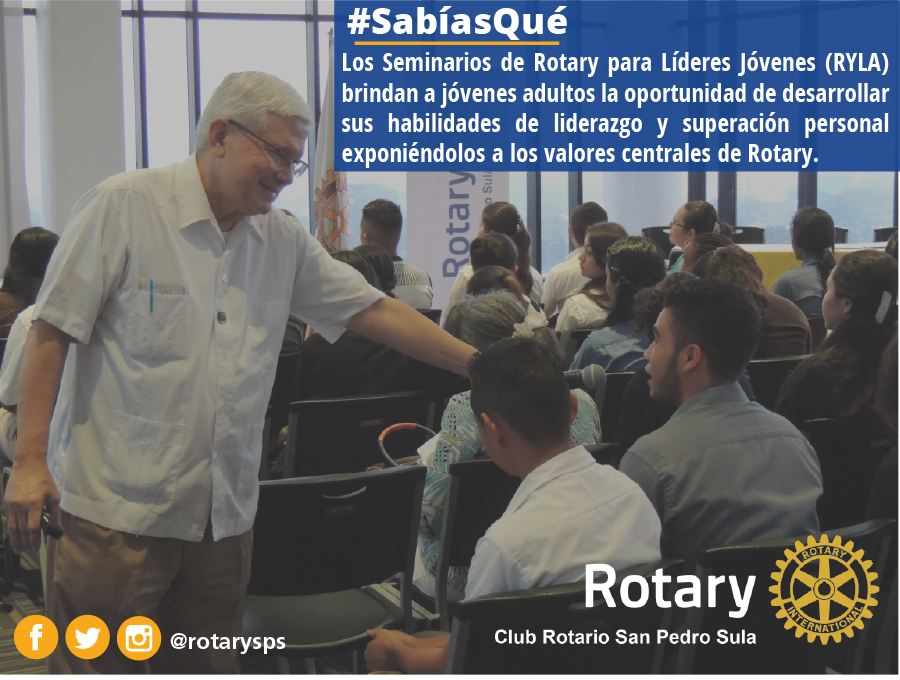 Rotarysps's tweet photo. Los Seminarios de RYLA pueden realizarse en el ámbito del club, distrito o multidistrital, con una duración de 3 a 10 días. A pesar de su versatilidad, la mayoría de los seminarios siguen un formato de campamento o taller de liderazgo.
#SomosRotary
#RotarySPS
#D4250 https://t.co/unYDfMFzIr