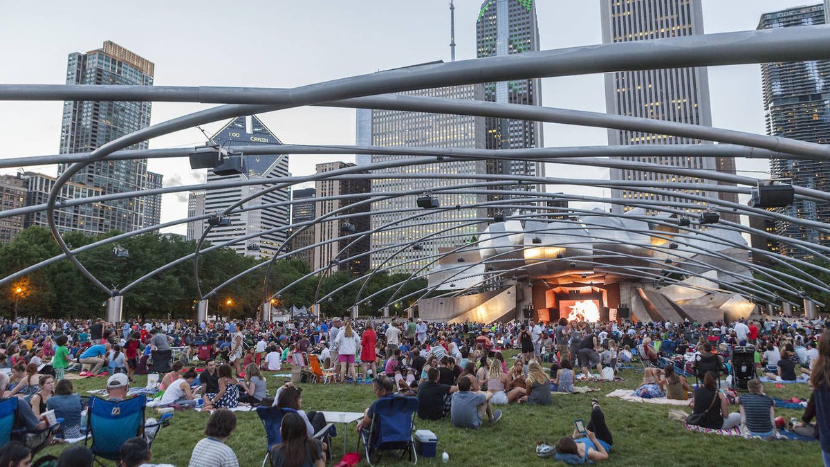 TimeOutChicago's tweet photo. Check out the lineup of free concerts during the Millennium Park Summer Music Series. 
https://t.co/9jeqoucLbp https://t.co/XsYMdnQ6KS