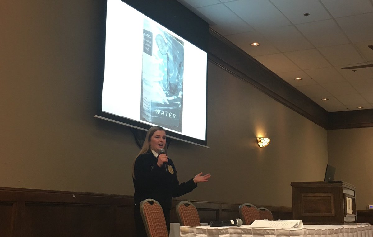 Ogallala_water's tweet photo. ICYMI: Video of 16 y-o @grraaccee11's dynamic talk at the #OgallalaSummit on building a legacy today, in support of future generations, by conserving H2O: https://t.co/Hagt4q0S6P More Summit materials will be posted soon. Stay tuned! @swdffa @ks_ywac @NationalFFA @kswateroffice https://t.co/Ltc3utOrEb
