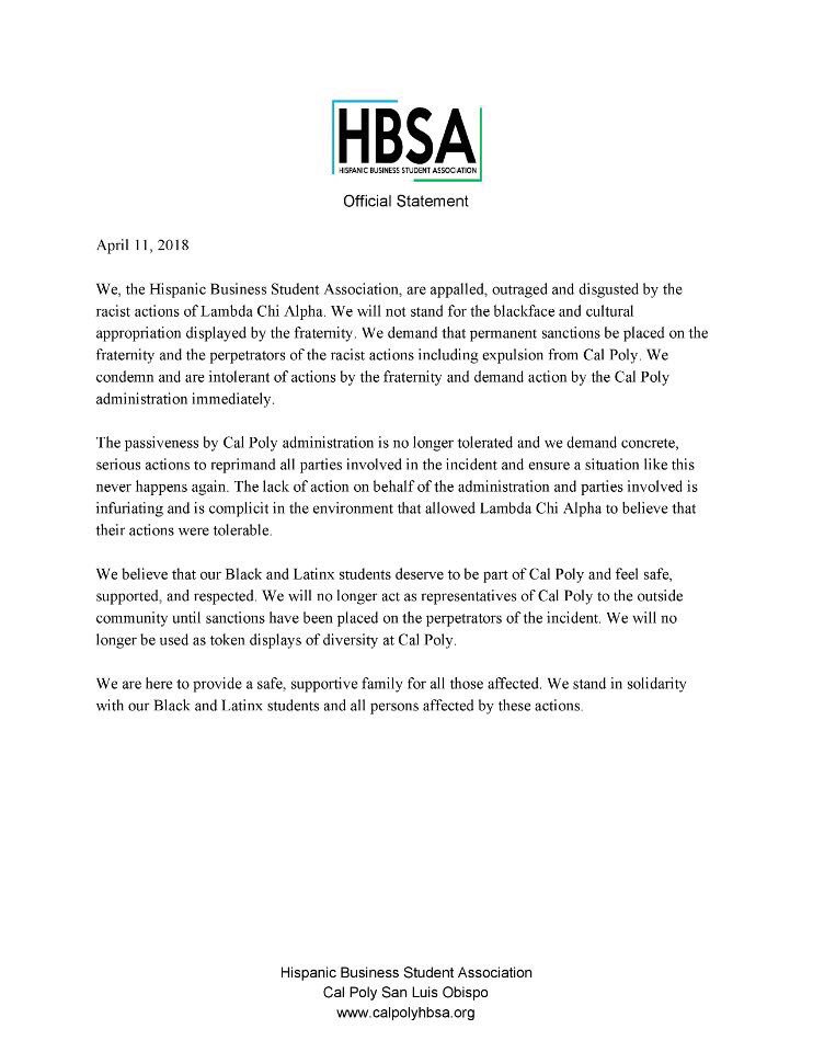 Our official statement to current events.