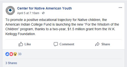 Wakanyeja_ECE's tweet image. Thank you @Center4Native for supporting the @collegefund next #NativeECE Initiative #WisdomOfTheChildren #NativeECESTEM #EmpowerNativeECETeachers