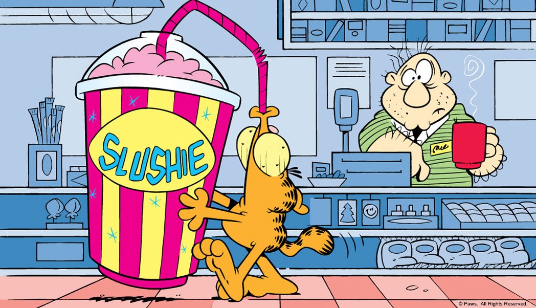 Garfield's tweet photo. Go big or stay home. #Slushie #SupersizeIt https://t.co/ODQlu0xhMQ