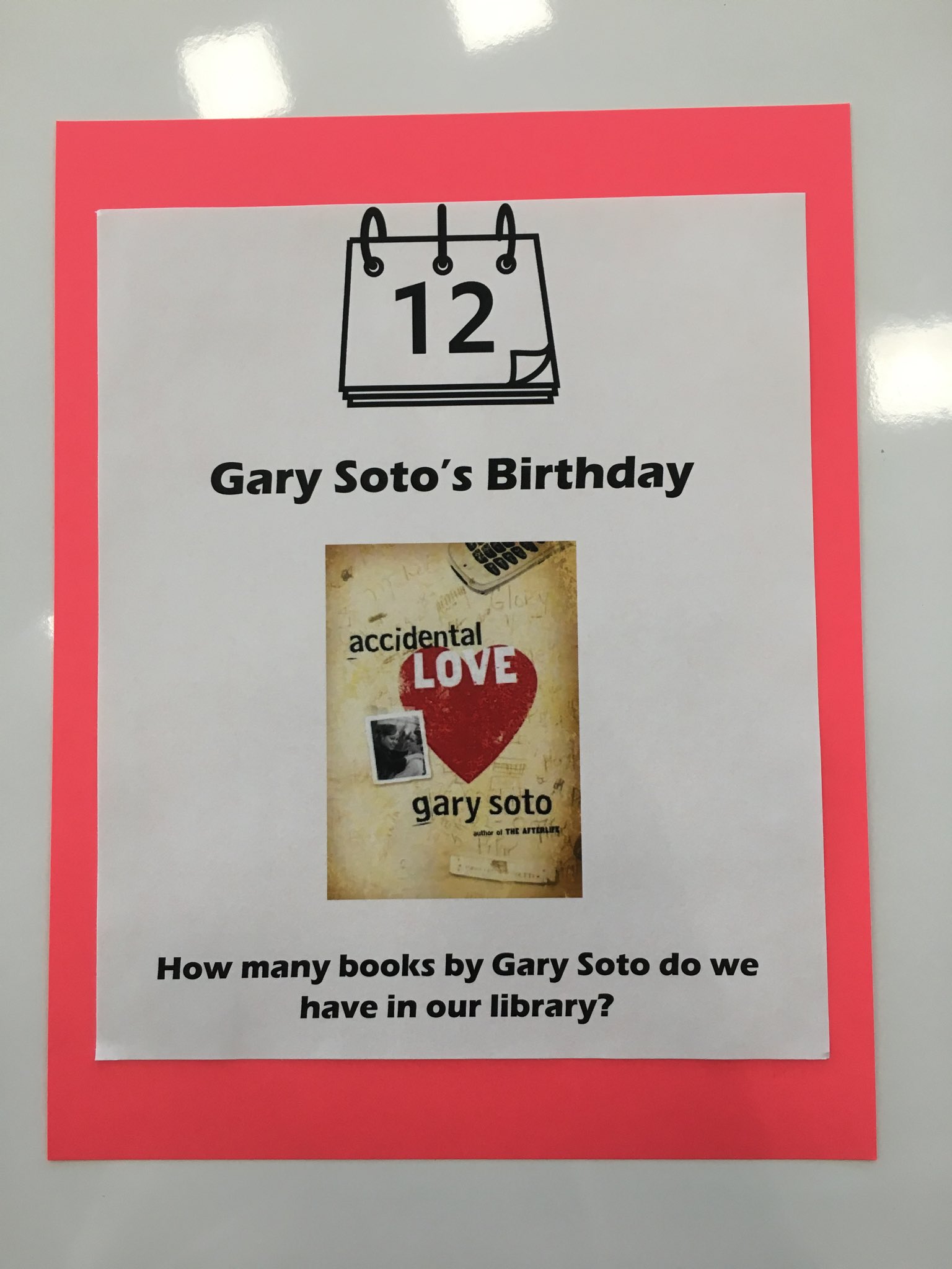 Happy Birthday Gary Soto! How many books by Gary Soto are in ? Find out and win a prize! 