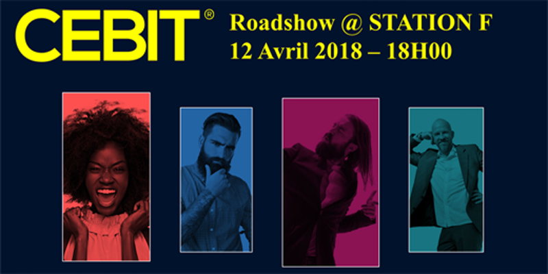 SphereCool's tweet photo. Vous n'avez pas pu venir à Station F pour le @cebit Roadshow ? 
Tentez tout de même de gagner 1 place pour le CEBIT 2018 
=> Rendez-vous sur l'app CEBIT Roadshow crée par @SphereCool https://t.co/FOCInort4Q https://t.co/b4zxvlDuGD