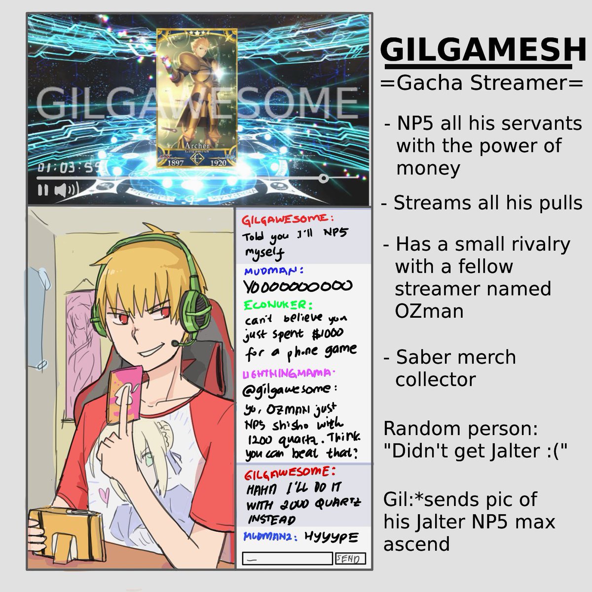 pyon on twitter what if your servant is an fgo player