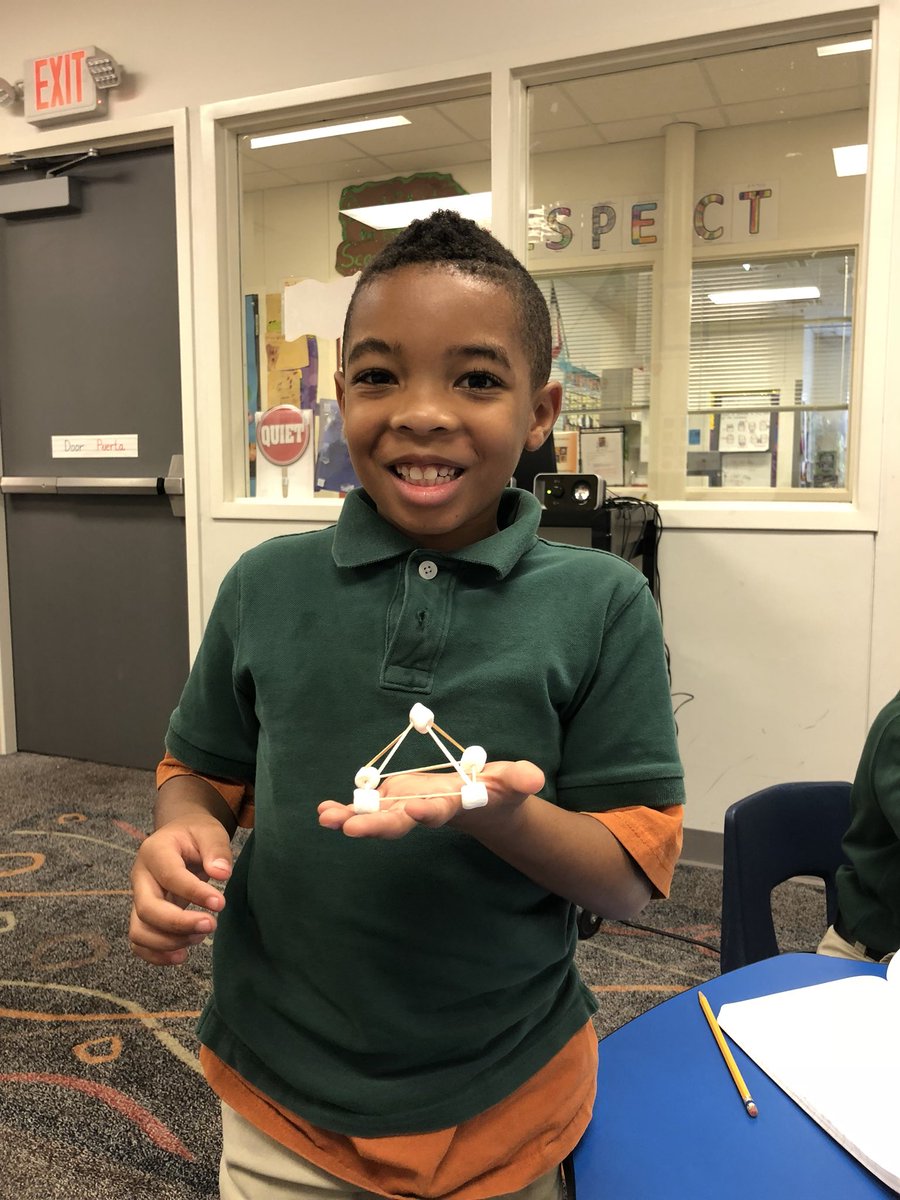 NuriaRibas6's tweet photo. Building 3D shapes with marshmallows and toothpicks #stay committed #bethechange #firstgrade #math @LegacyPCADFW https://t.co/LLsvn7MUhD