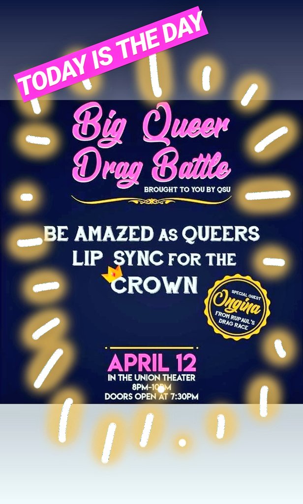 QSU_SDSU's tweet photo. FINALLY CROWNING DAY. SEE Y'ALL THERE. #BQDB2K18 #BQDB https://t.co/VosijXuXtK