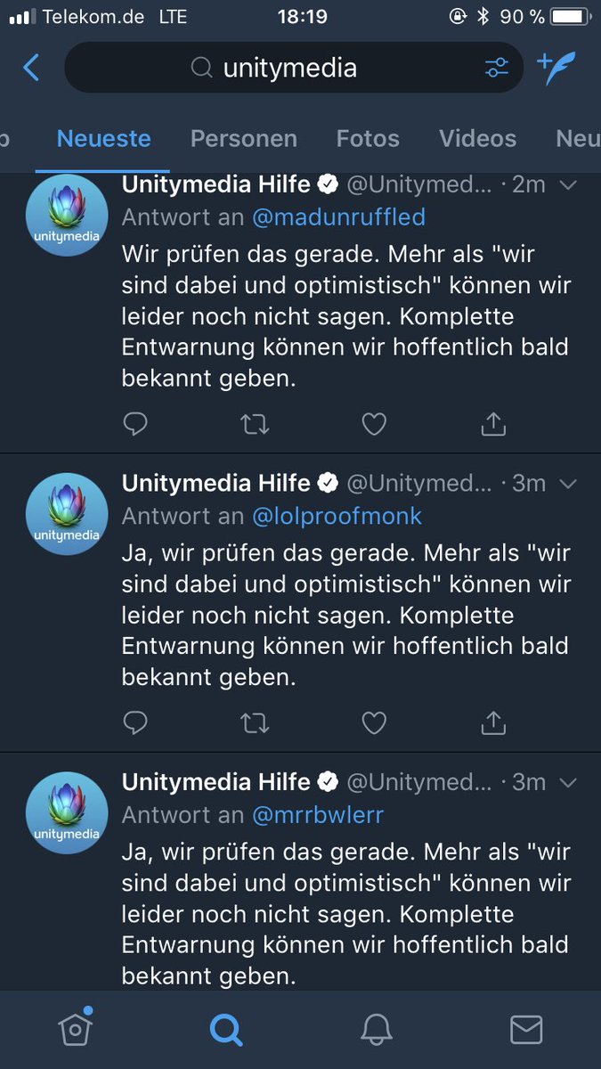 KingJHarden's tweet photo. @UnitymediaHilfe Wieso sagt man denn dann es wurde behoben, wenn man danach sagt man prüft es erst? https://t.co/gGJMH5ufUM
